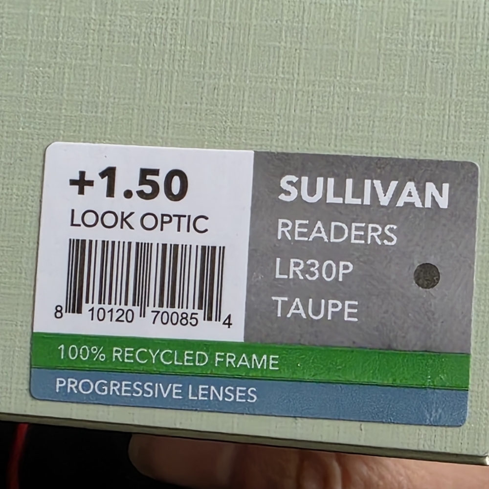 LOOK OPTIC Sullivan progressive reading glasses, +1.50,BRAND NEW IN BOX - Picture 2 of 4